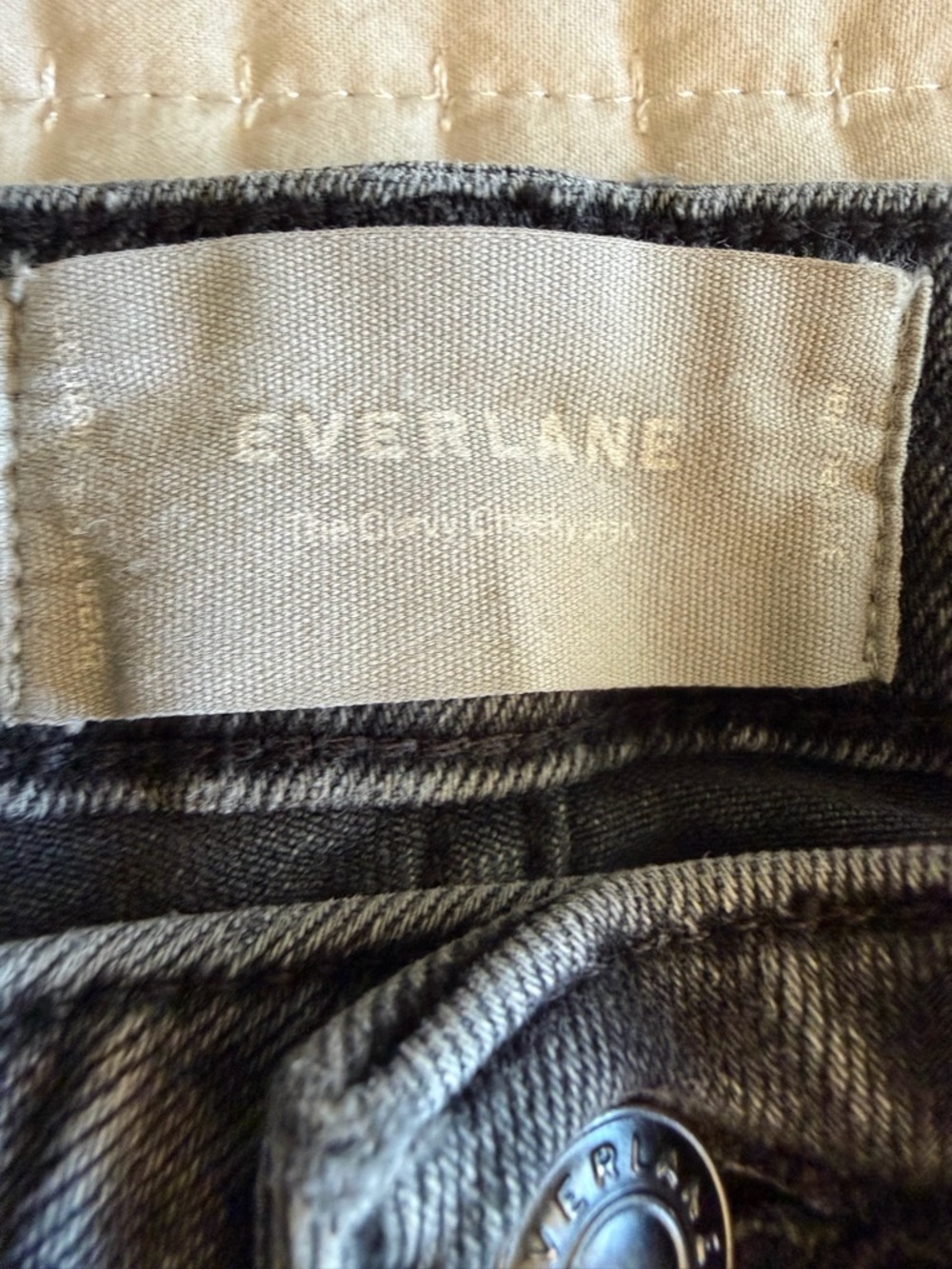Everlane The Curvy Cheeky Jean Washed Black High Rise Straight Leg Denim Size 33 - Picture 2 of 9